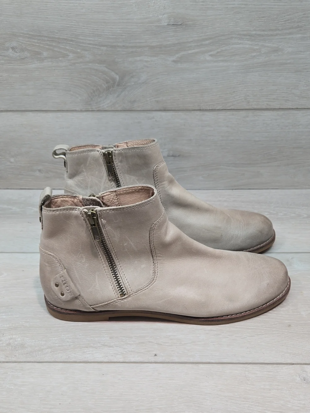 SoldTaos Women Double Time Ankle Leather Boots boho Shoes Sz 9.5
